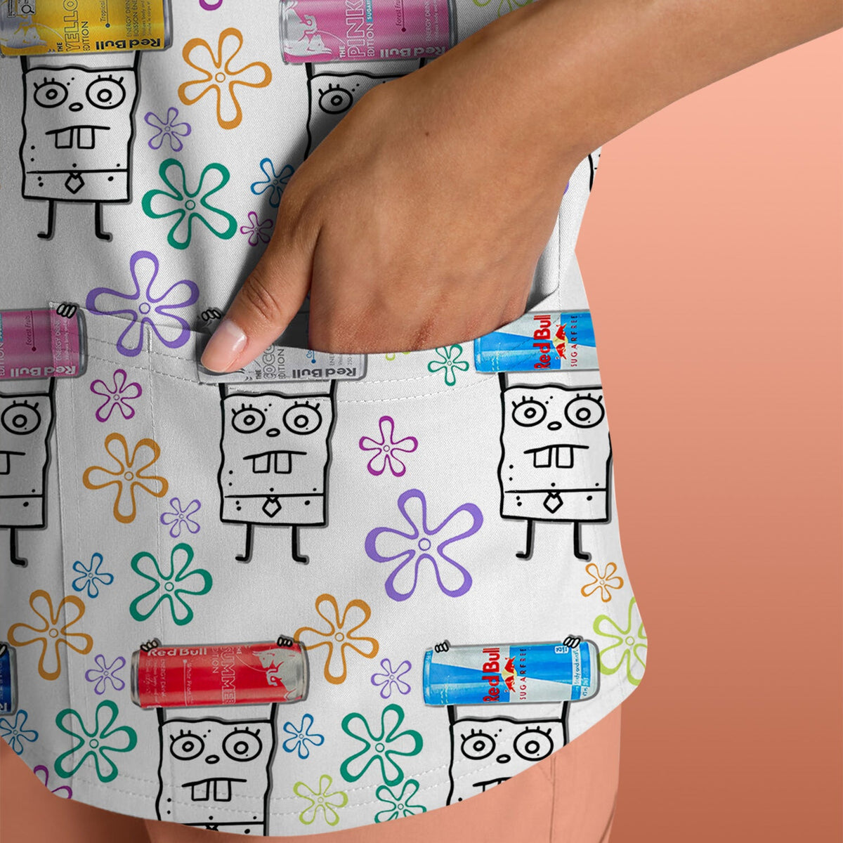Doodle Bob Energy Drink Nurse Shirt