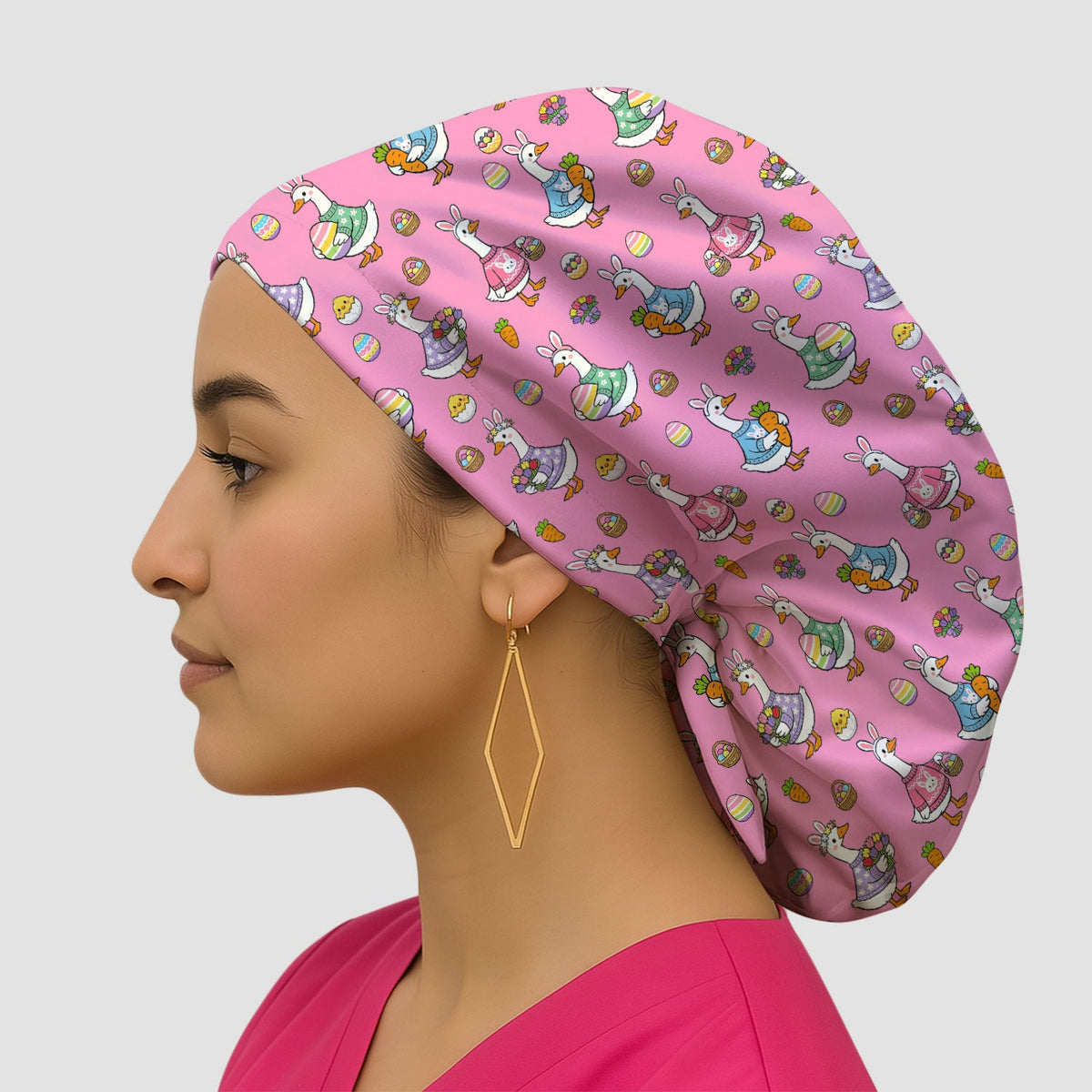Goose Easter Scrub Cap