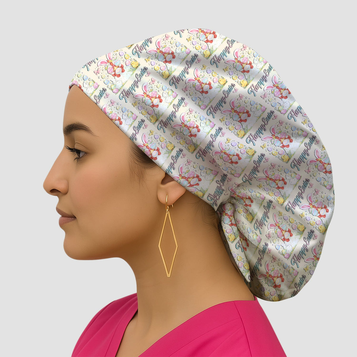 Bunny Eggs Scrub Cap - Easter Gift For Nurse
