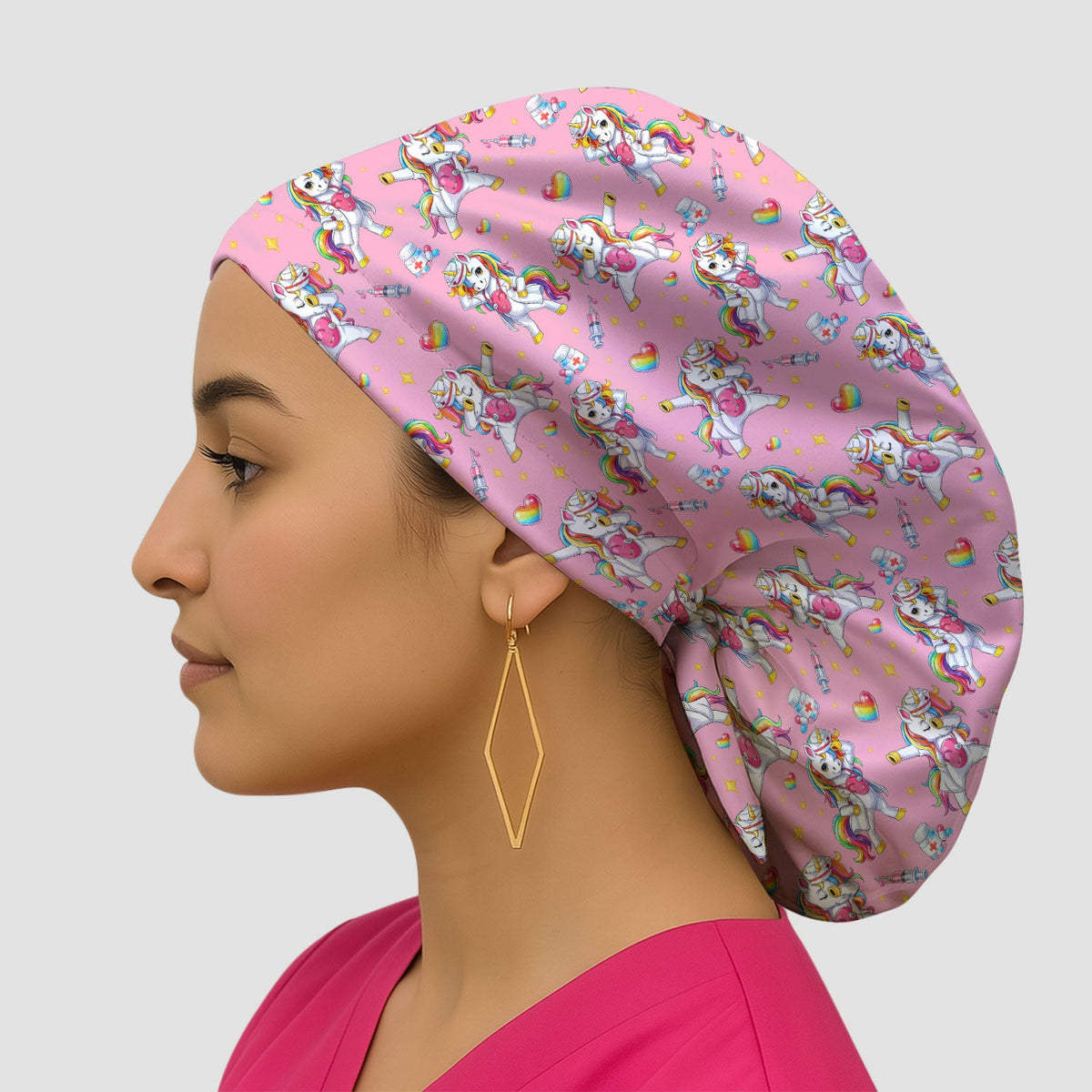 Nurse Unicorn Rainbow Scrub Cap