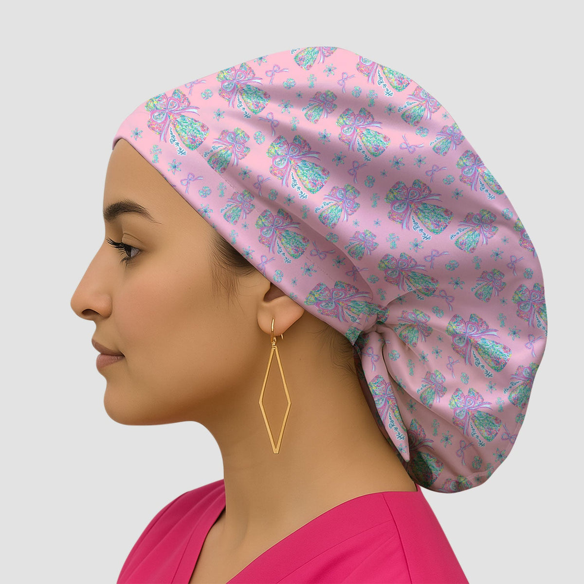 Colorful Bow Scrub Cap