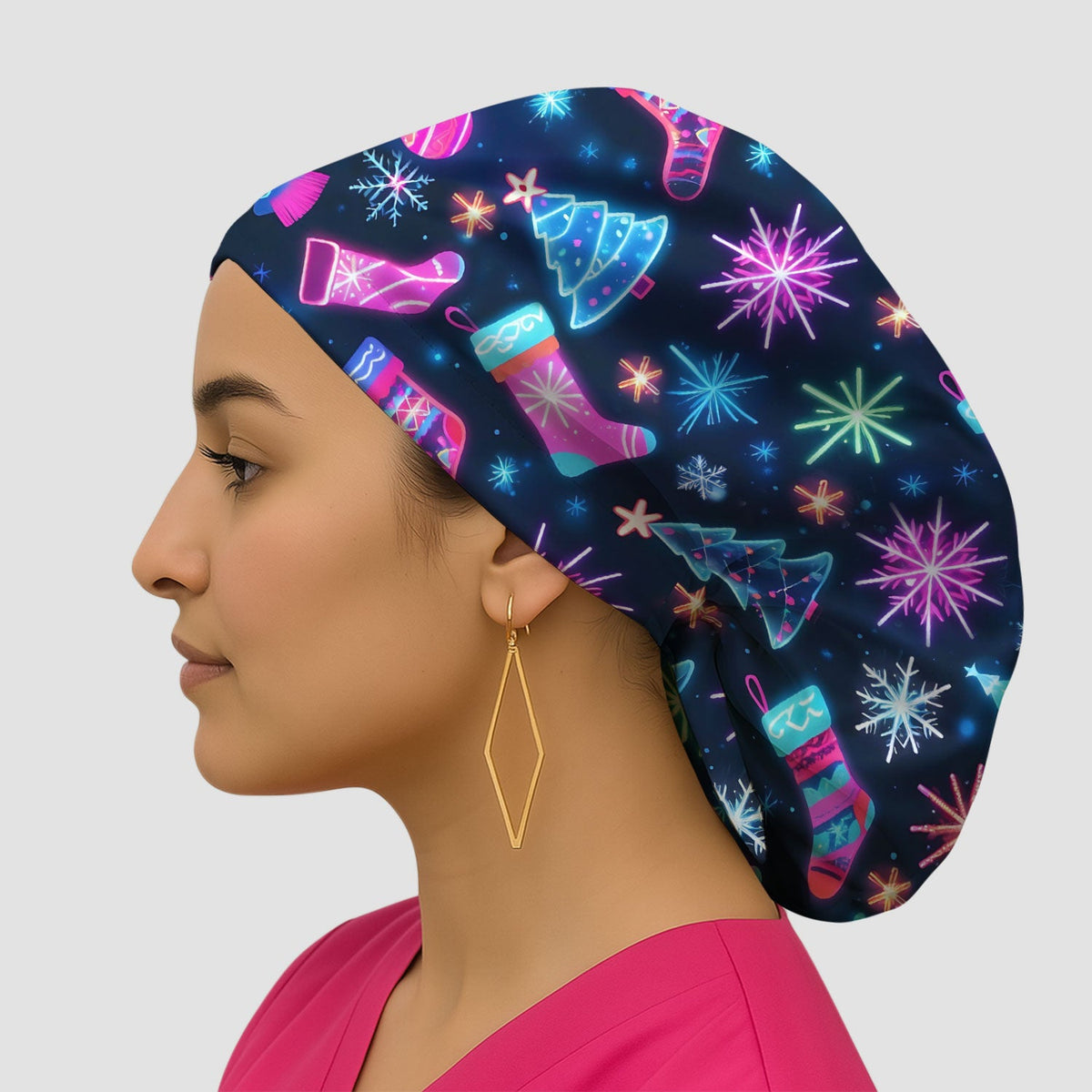 Xmas Neon Scrub Cap