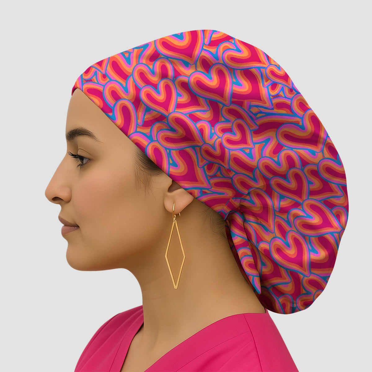 Valentine Heart Scrub Cap