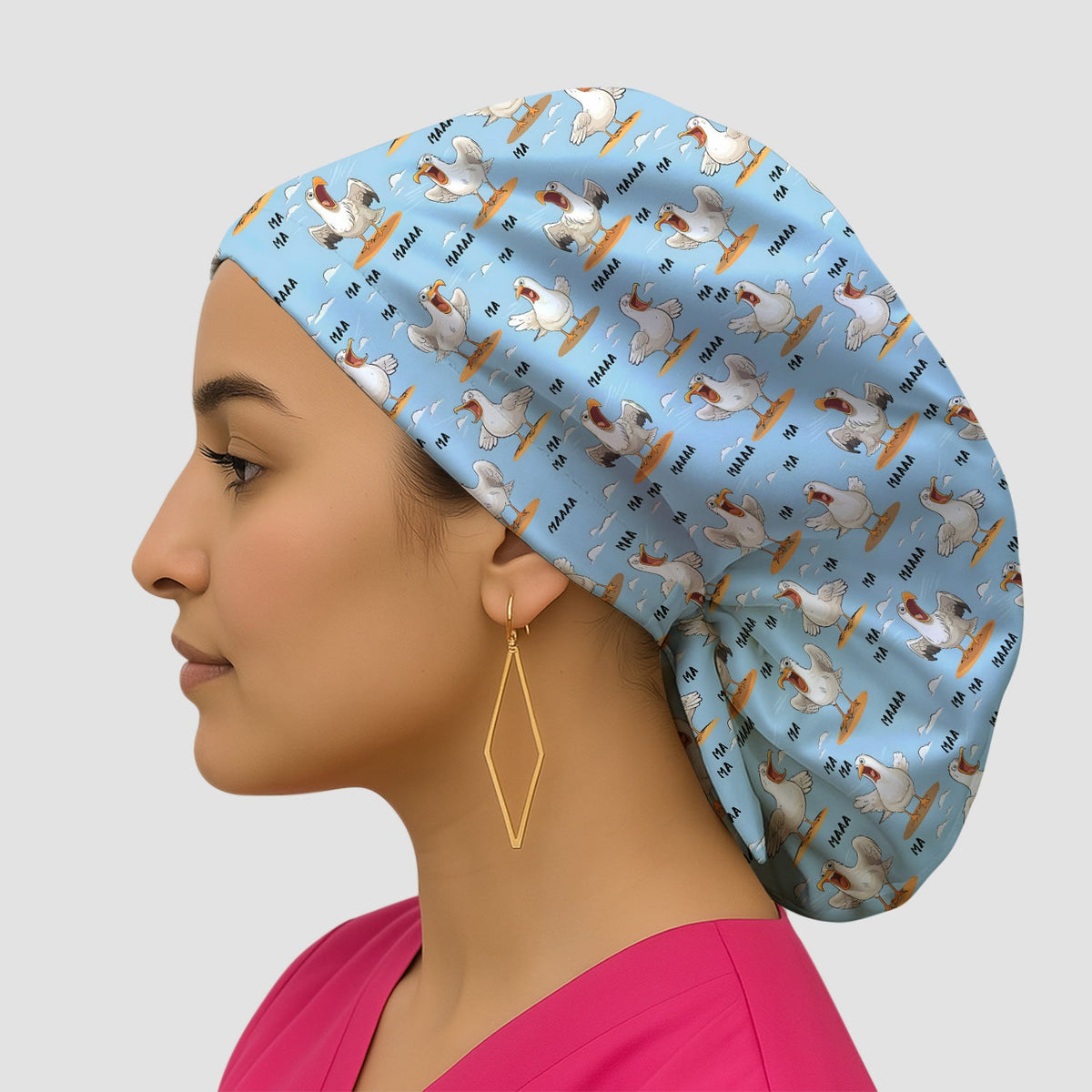 Screaming Seagull Sky Scrub Cap