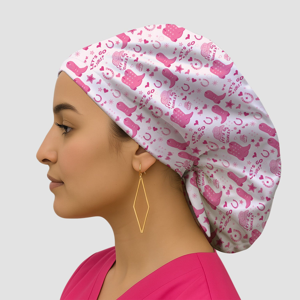 Doodle Love Hearts Scrub Cap