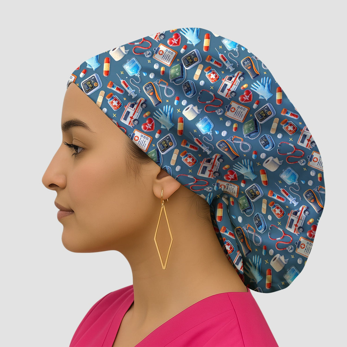 Ambulance Stethoscope Tools Scrub Cap
