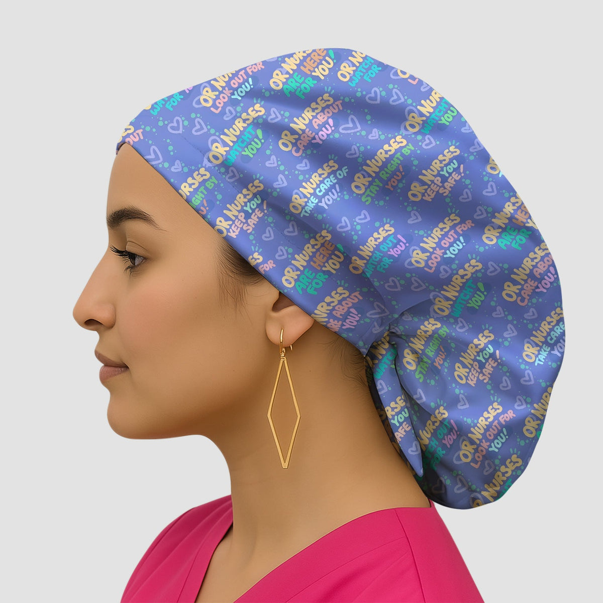 Nurse Quote Care Message Scrub Cap