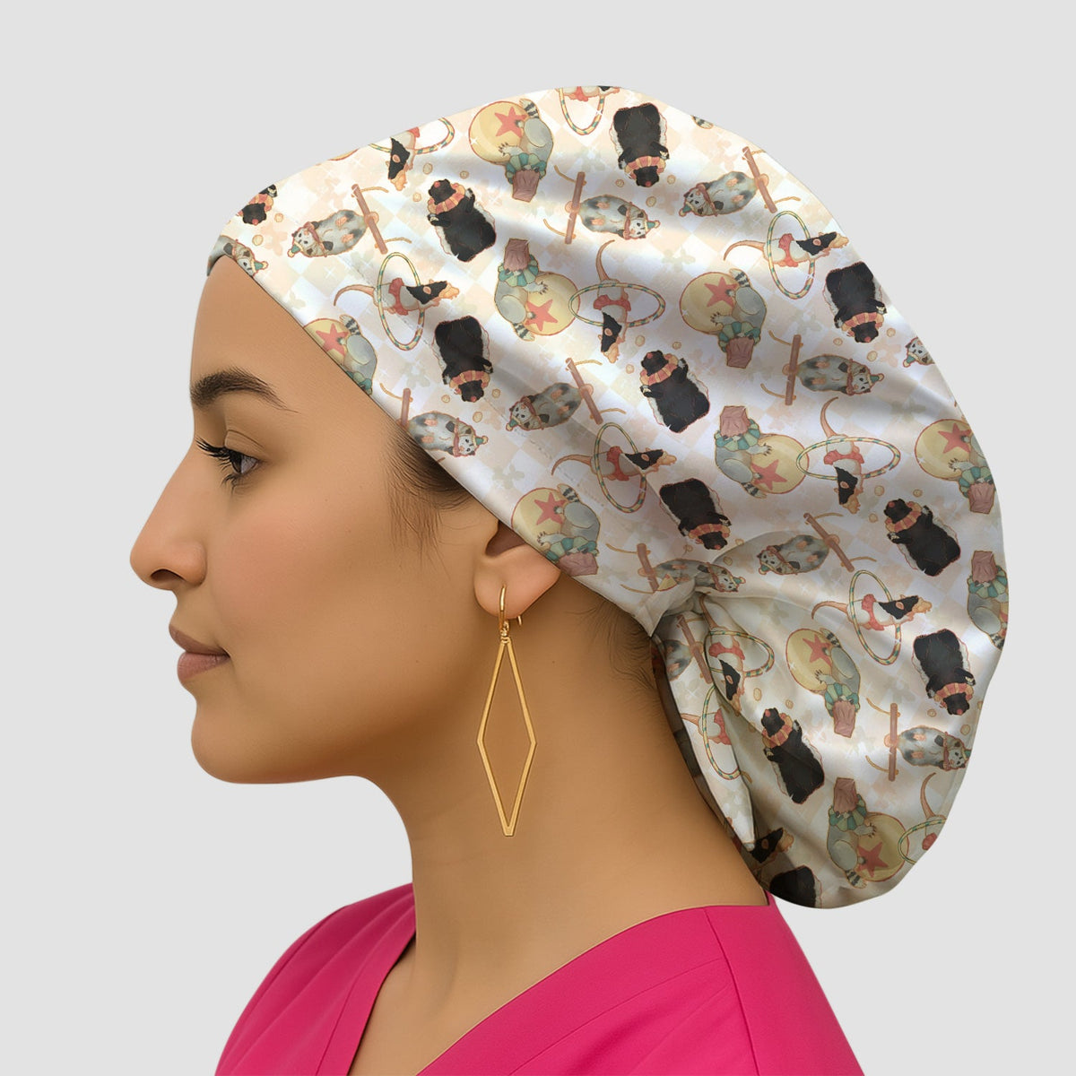 Circus Mouse Acrobat Scrub Cap