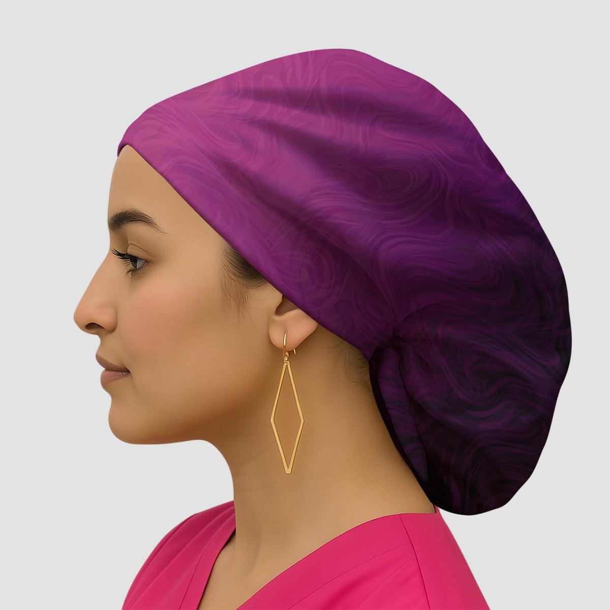 Abstract Swirl Ombre Scrub Cap