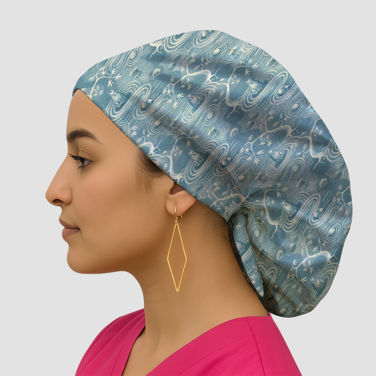 Zen Cat Water Garden Scrub Cap