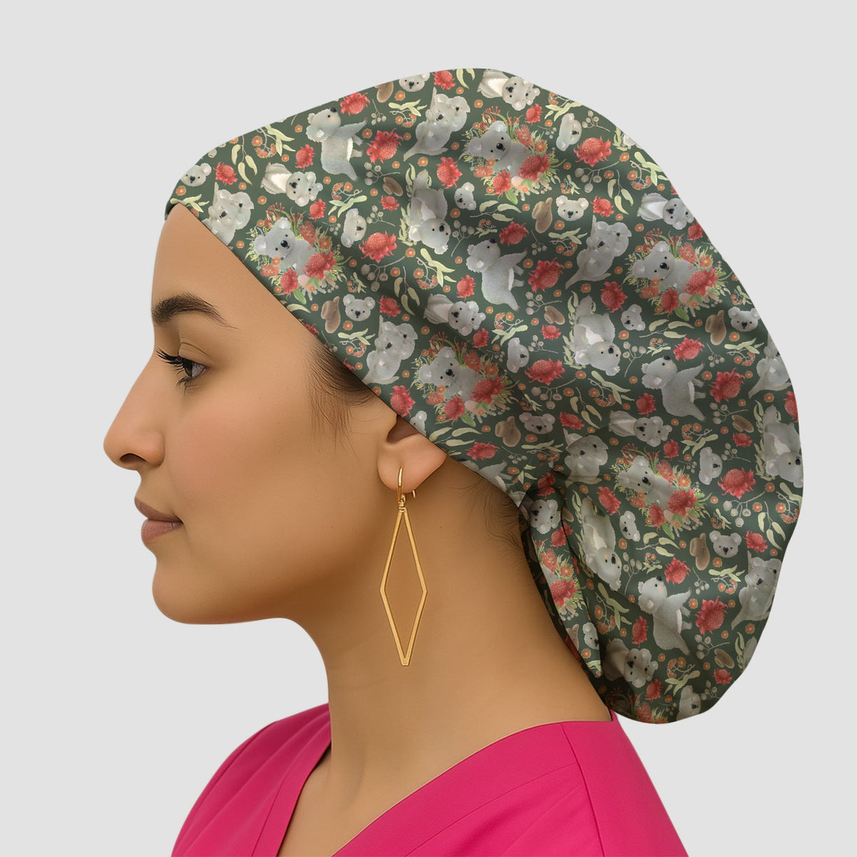 Koala Wildflower Scrub Cap