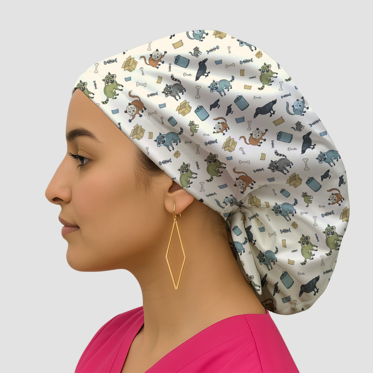 Trash Raccoon Scrub Cap