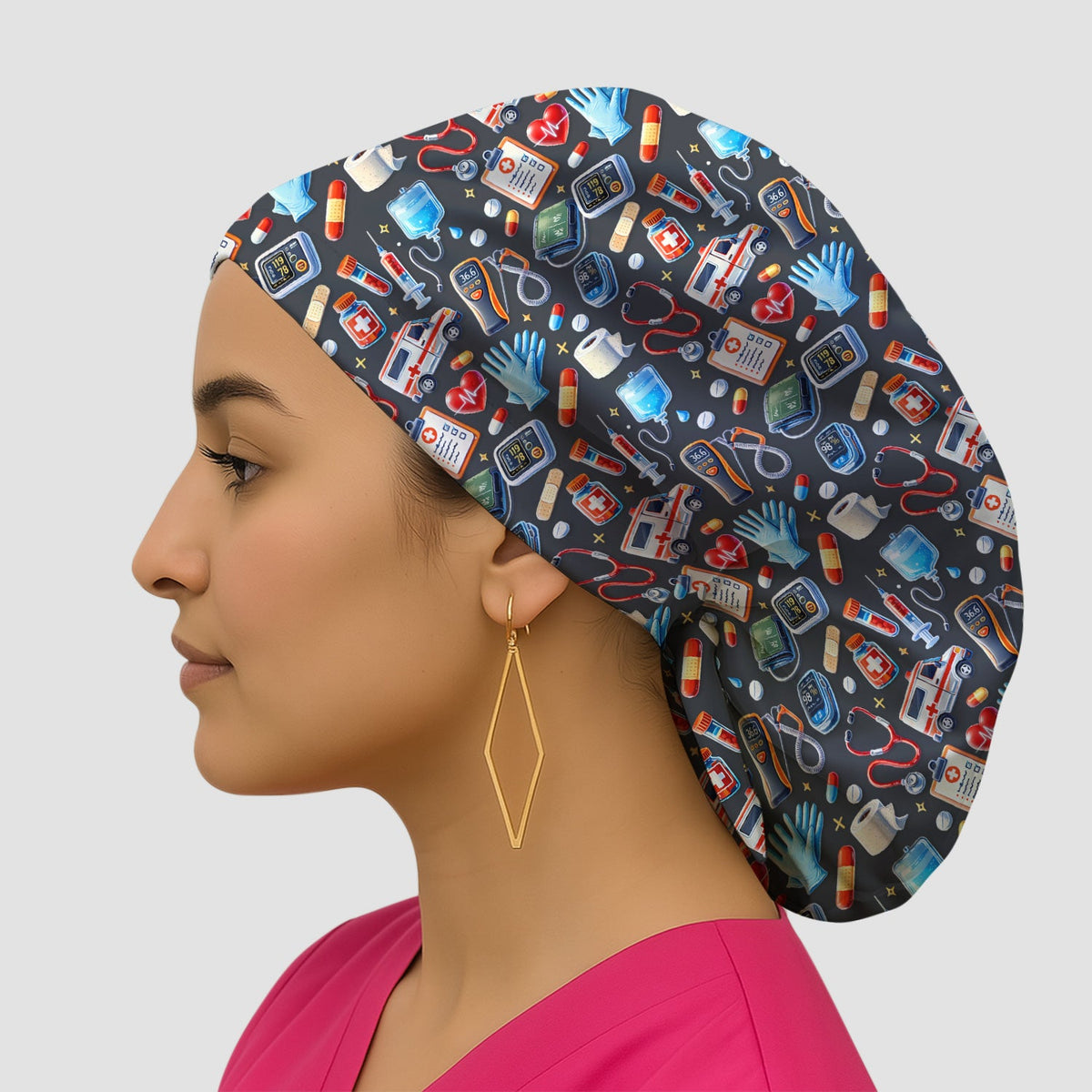 Ambulance Stethoscope Tools Scrub Cap