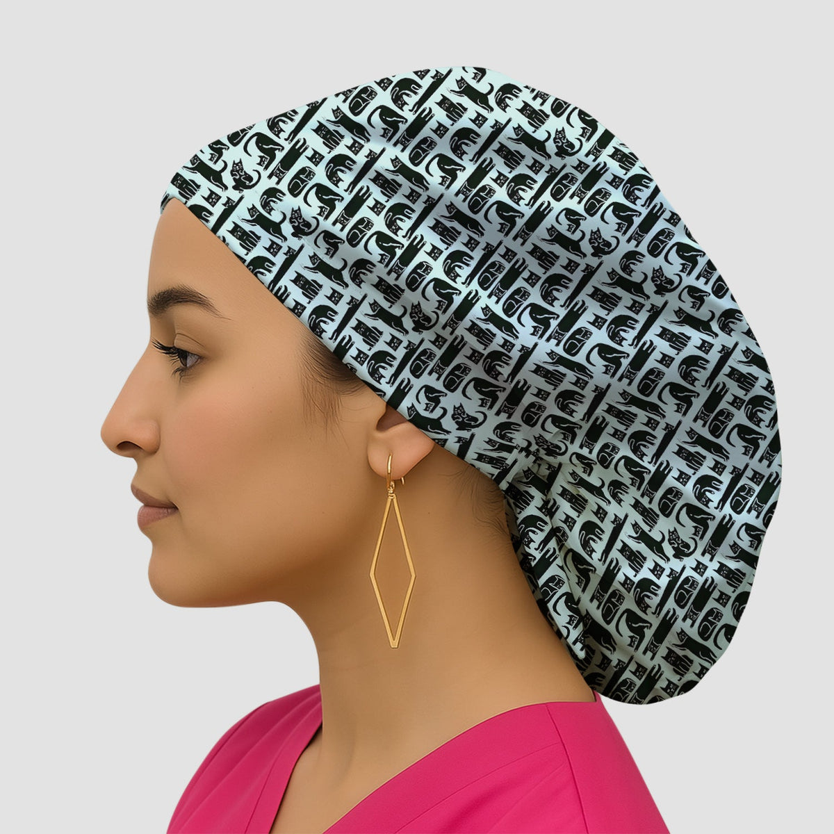 Funny Cat Poses Scrub Cap