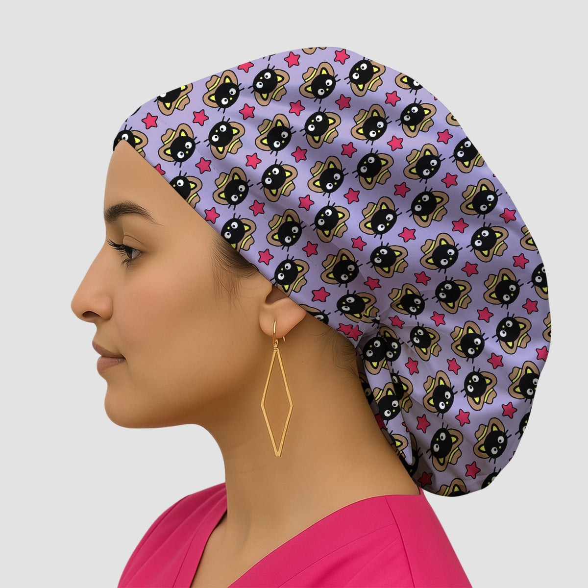 Cowboy Cat Scrub Cap