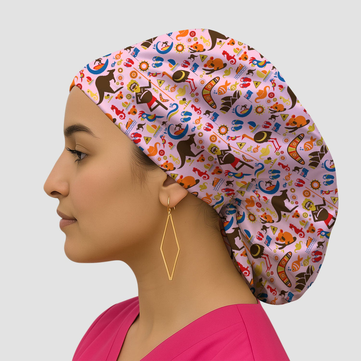 Indigenous Inspired Icon Scrub Cap For Nurse