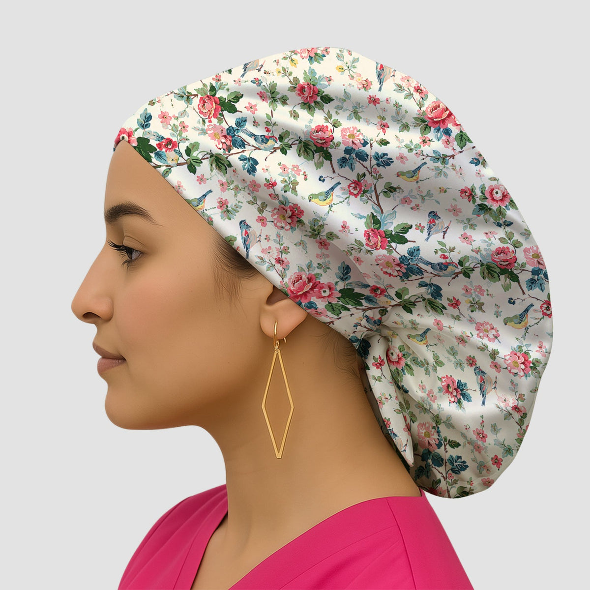 Songbird Rose Garden Scrub Cap