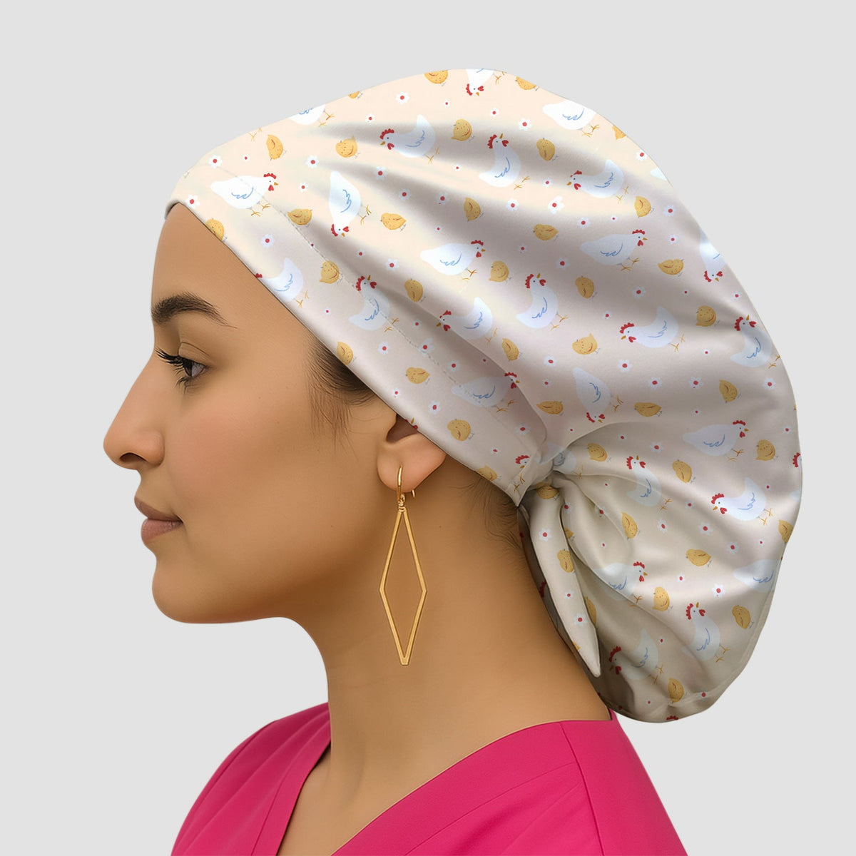 Chicken And Cute Chicks Scrub Cap