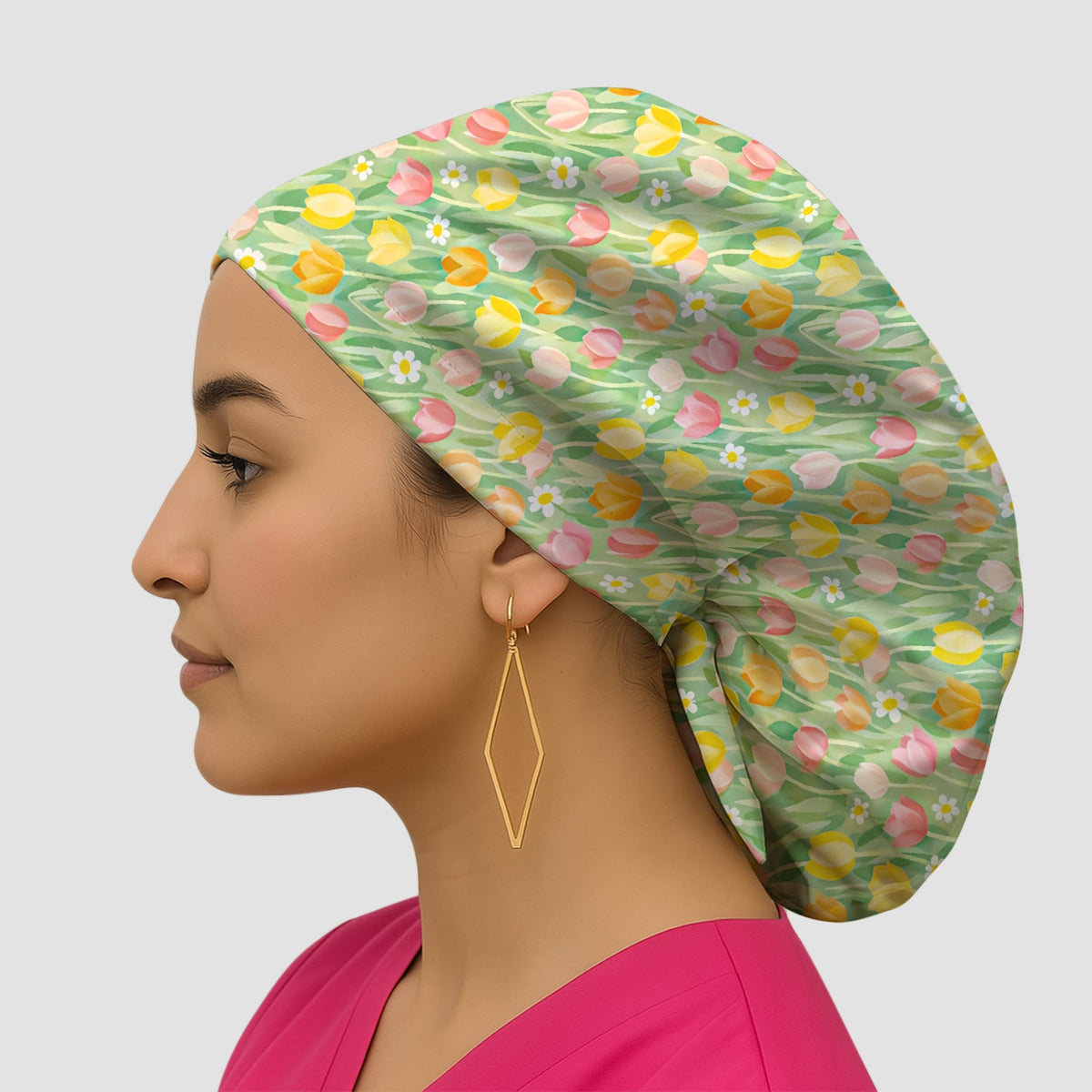 Tulip Meadow Scrub Cap