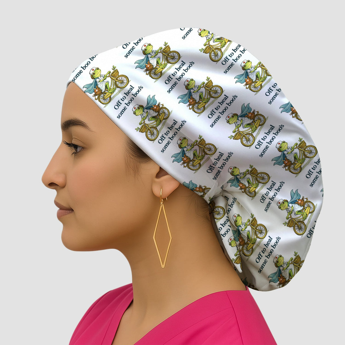 Nurse Frog Cycling Scrub Cap