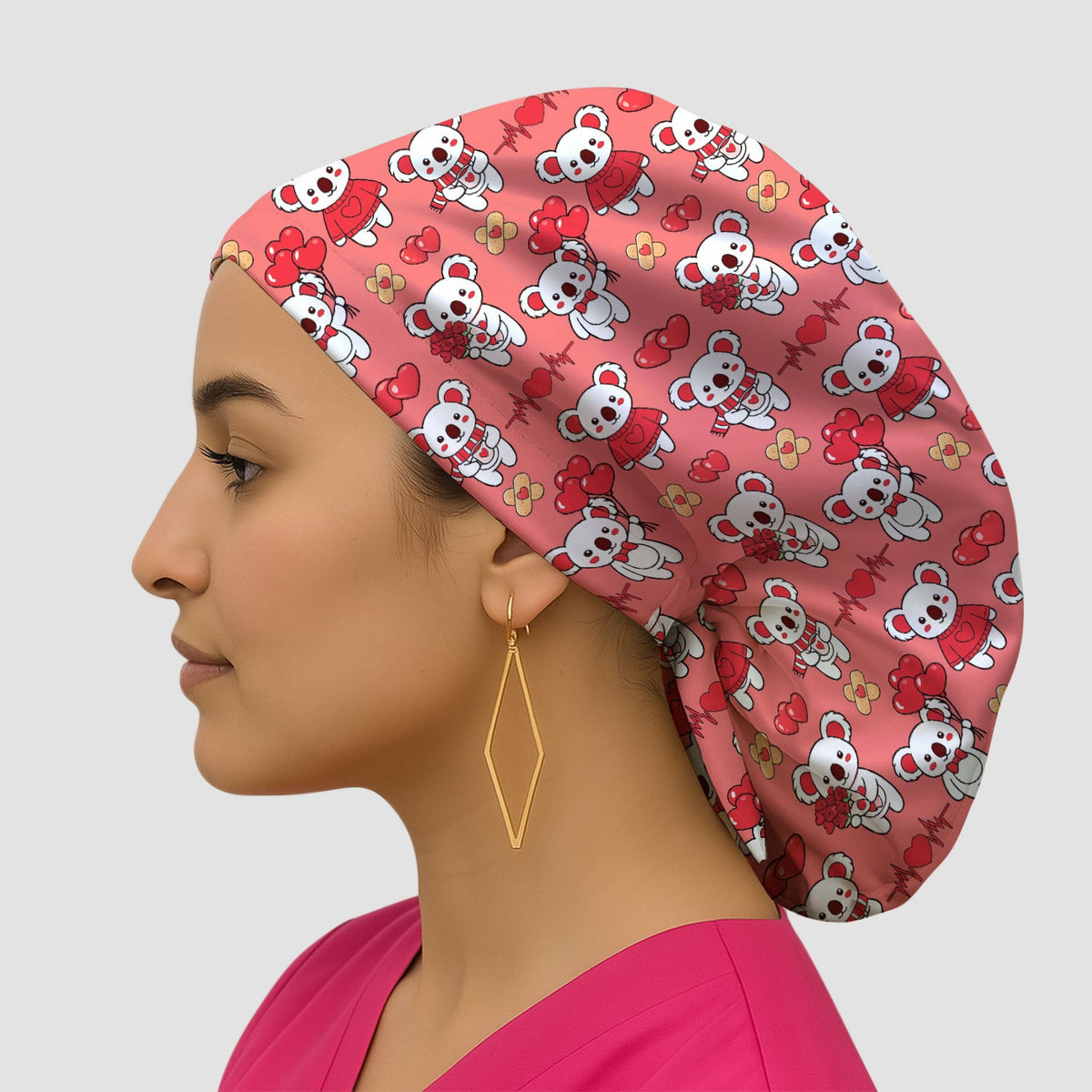Sweet Koala Scrub Cap - Valentines Day Gift For Nurse