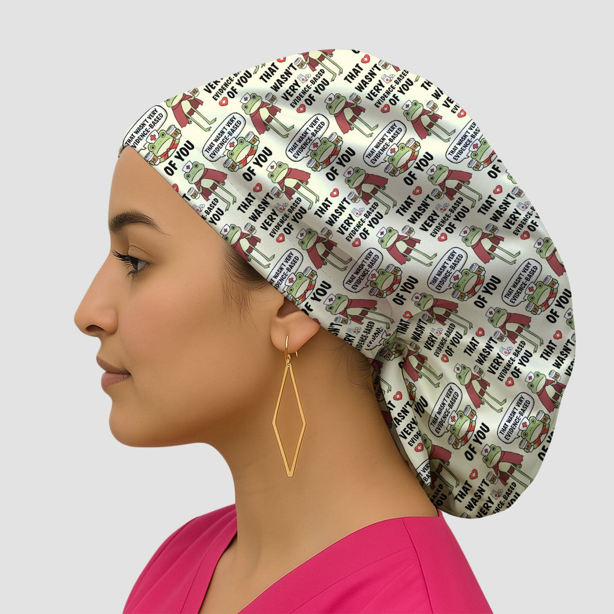 Nurse Frog Quote Scrub Cap