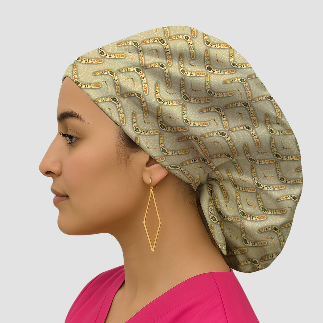 Aboriginal Boomerang Scrub Cap