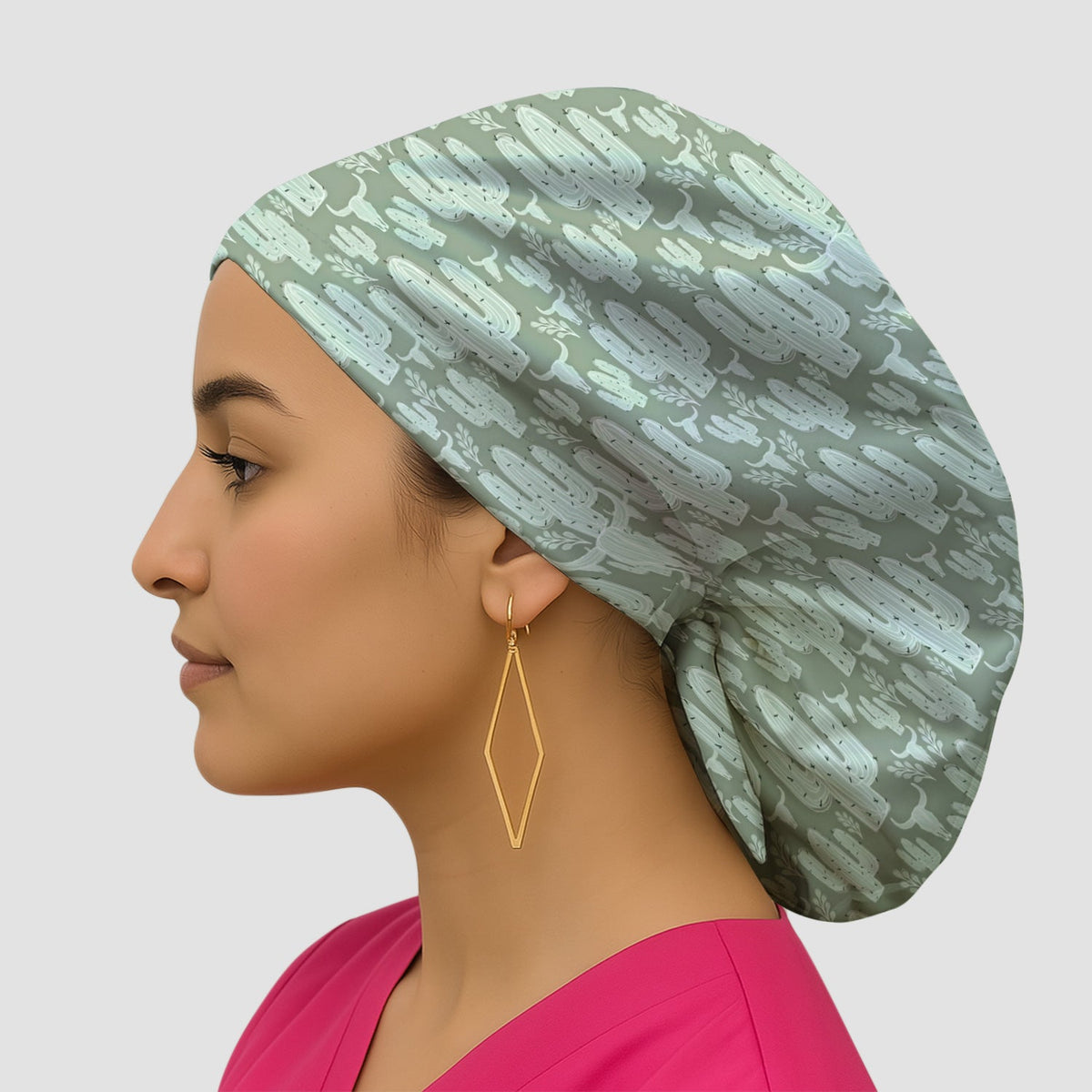 Desert Cactus Skull Scrub Cap