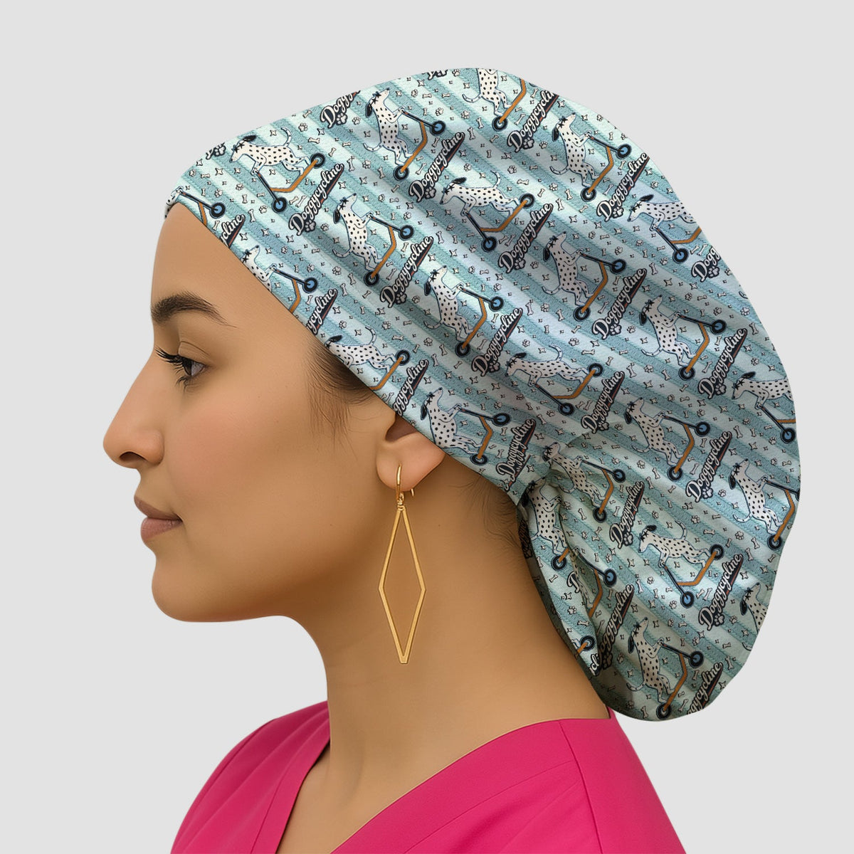 Veterinary Dalmatian Scrub Cap