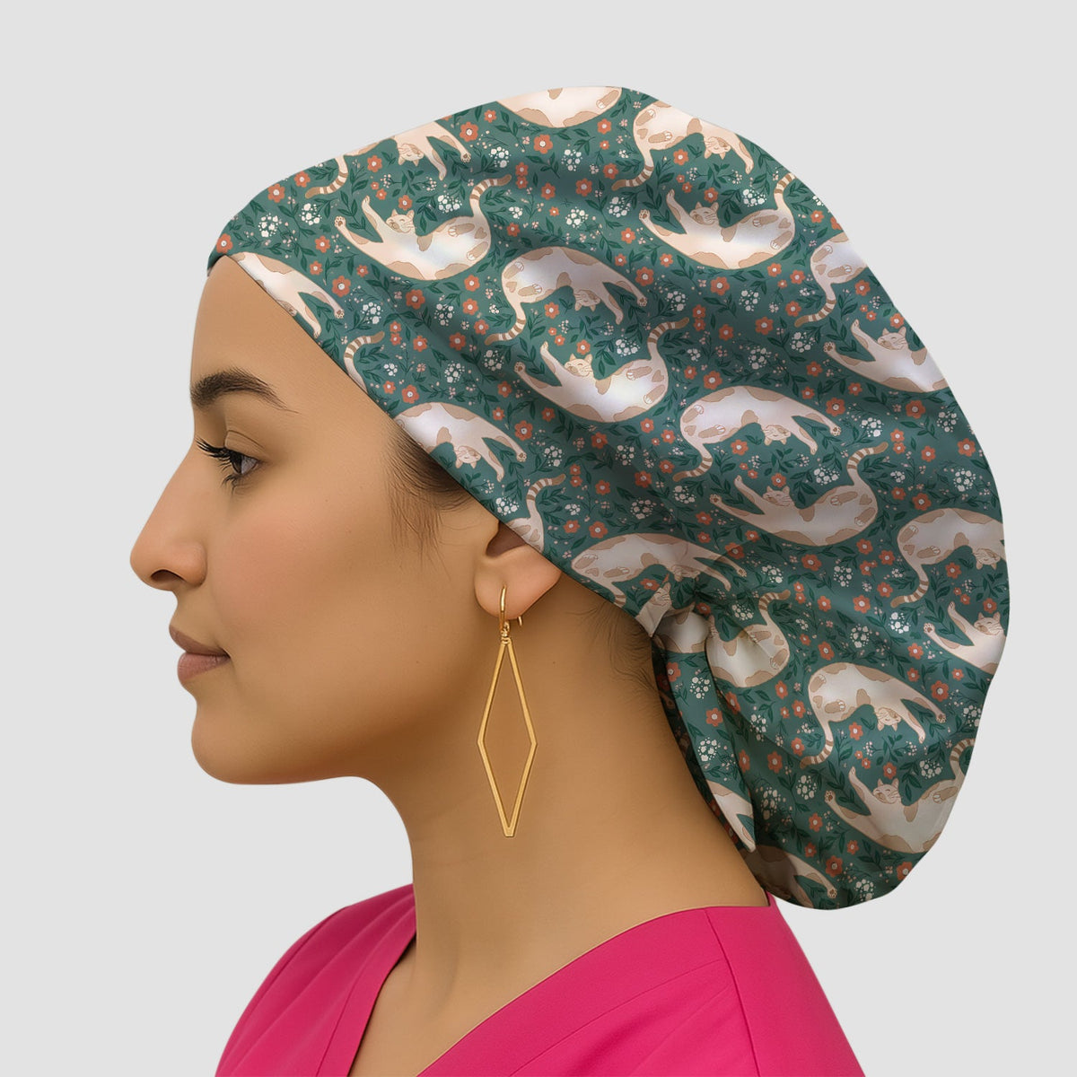 Blue Butterfly Glowing Garden Scrub Cap