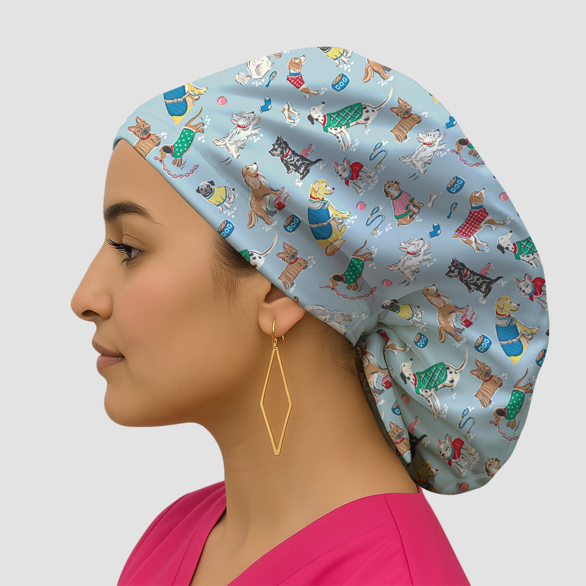 Dog Sweater Playing Ball Scrub Cap