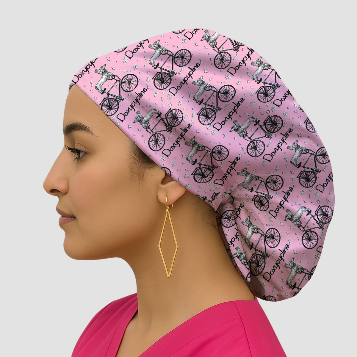 Doxycycline Dog Bicycle Scrub Cap