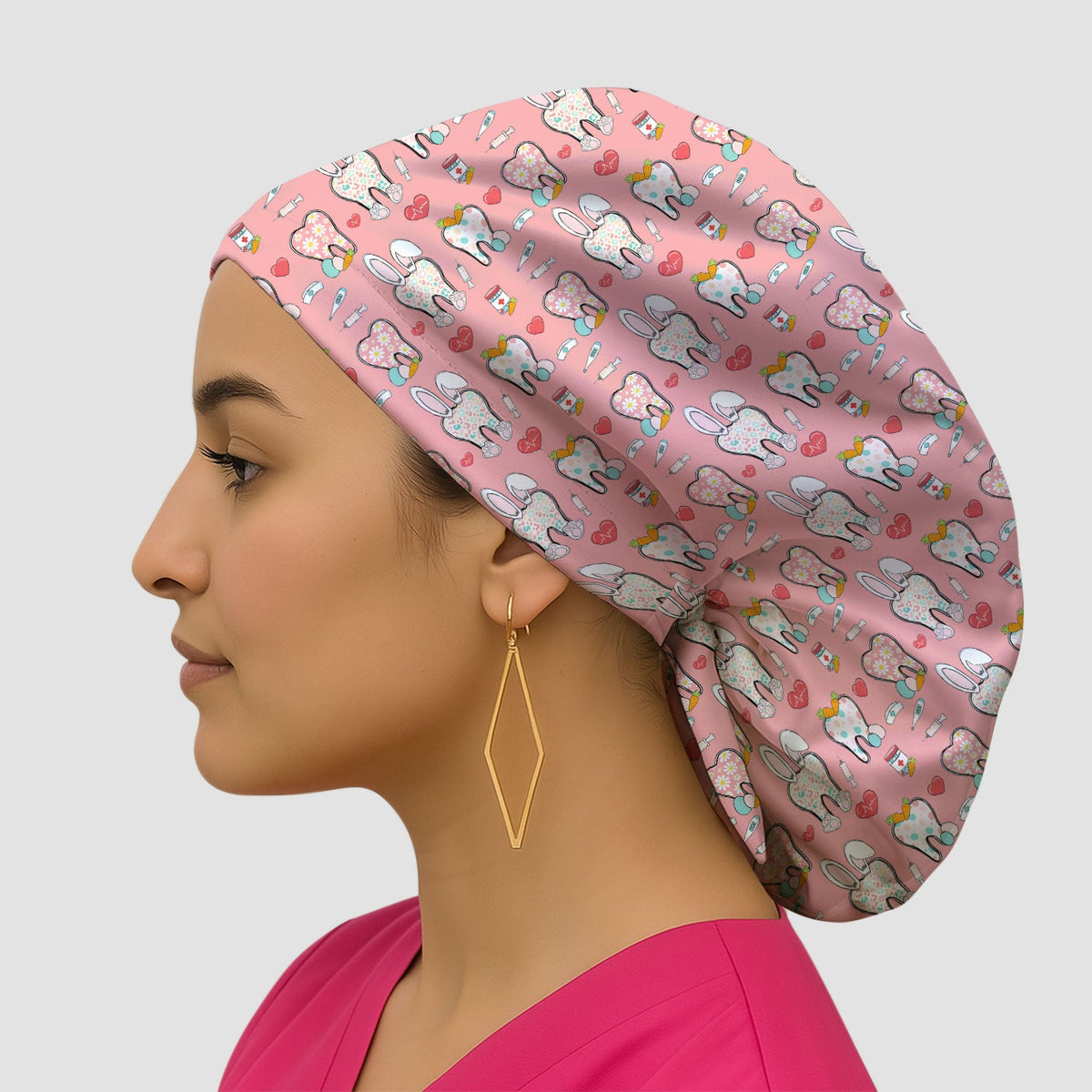 Easter Bunny Dentist Scrub Cap