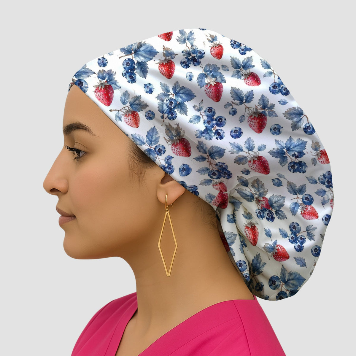Strawberry & Blueberry Leaf Scrub Cap