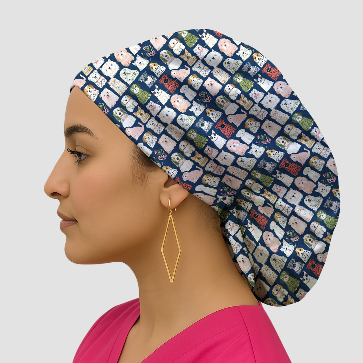 Dog Breeds Scrub Cap