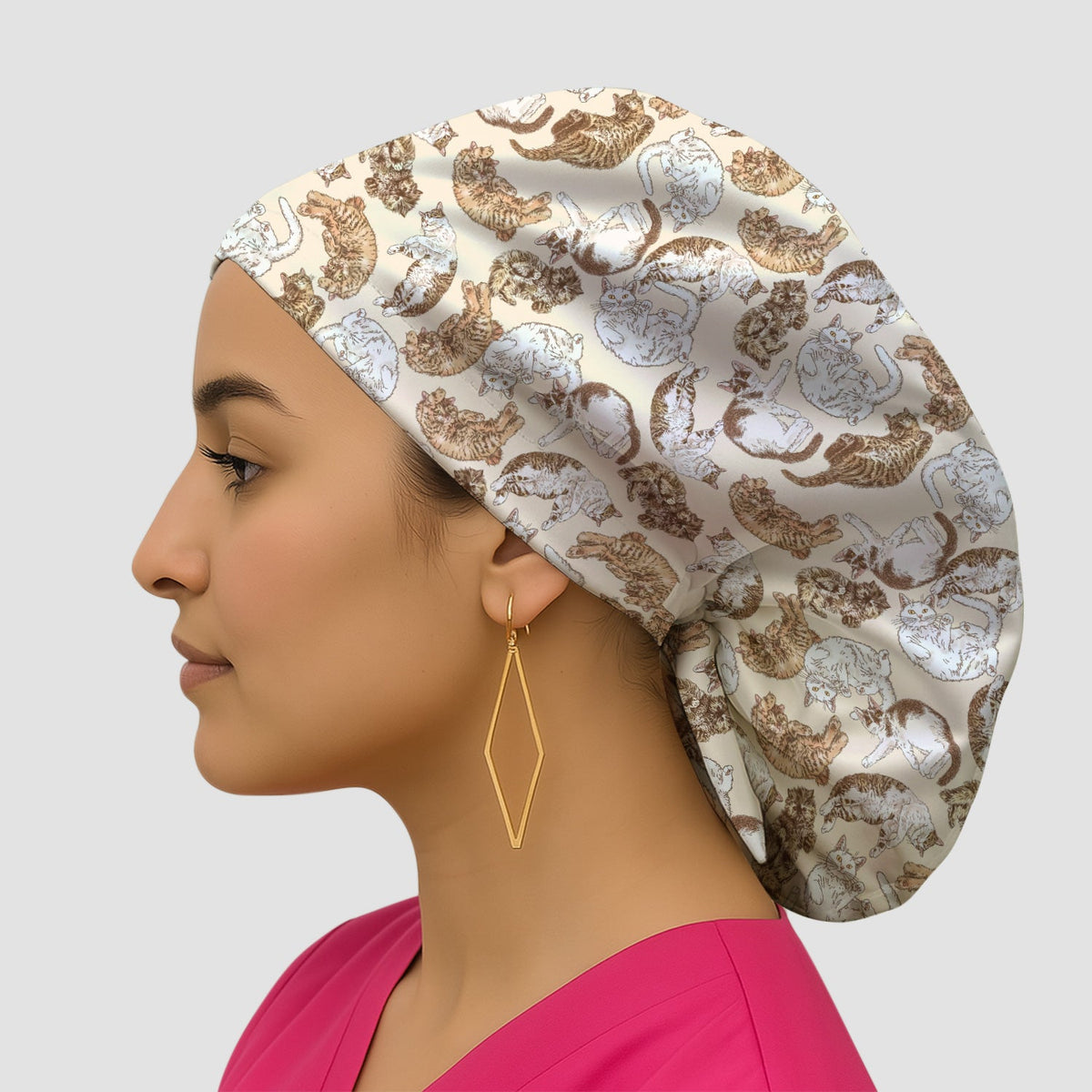 Lazy Cat Nap Scrub Cap