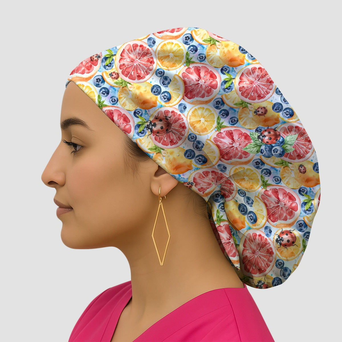 Citrus Berry Ladybug Scrub Cap