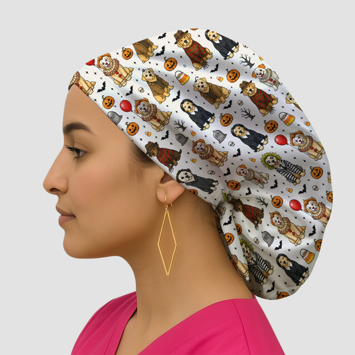 Halloween Dog Scrub Cap