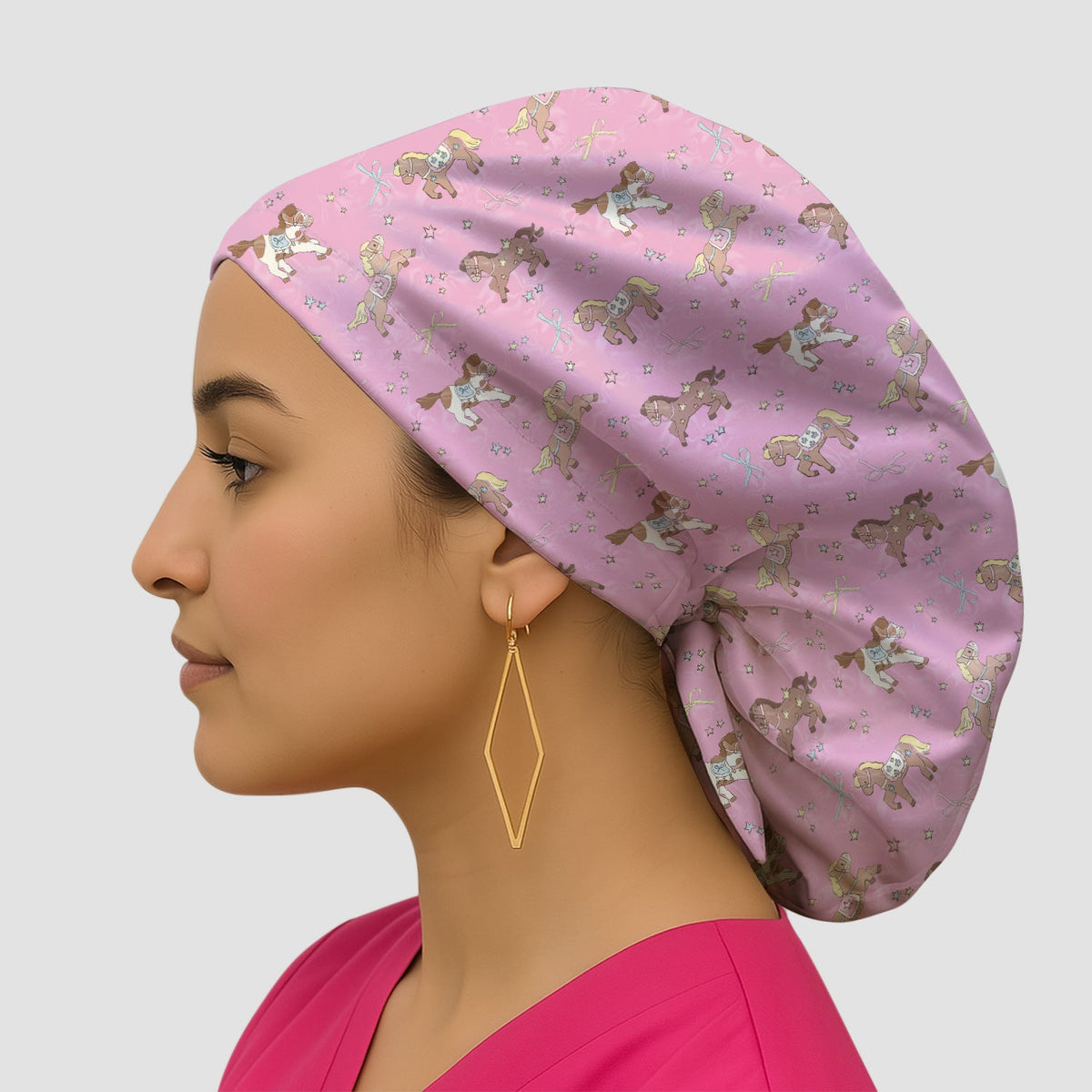 Pony Star Scrub Cap