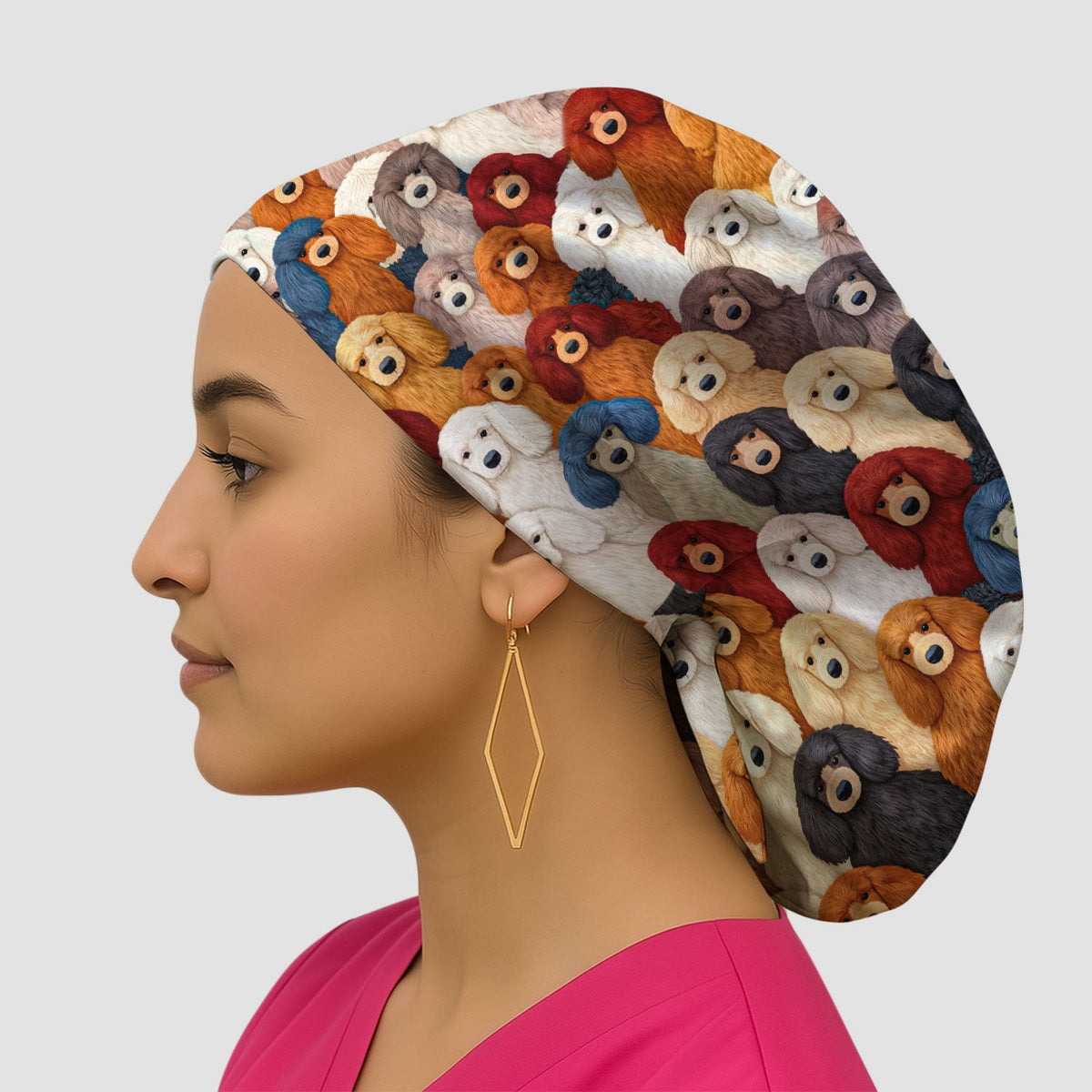 Poodle Dog Scrub Cap