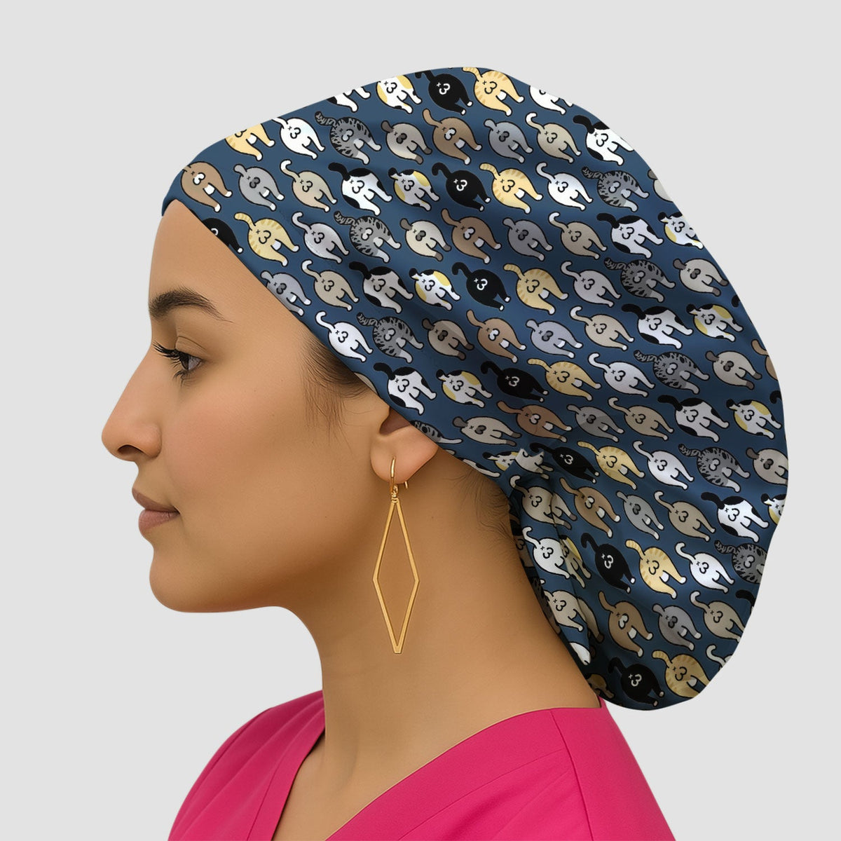 Cat Lover Nurse Scrub Cap