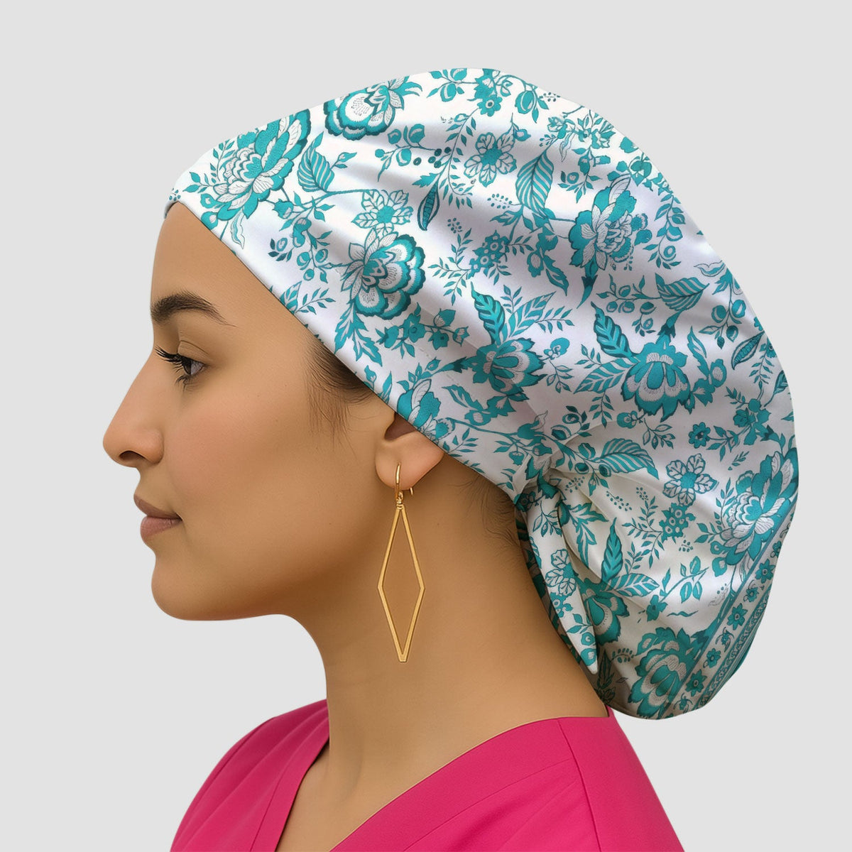Toile De Jouy Floral Scrub Cap