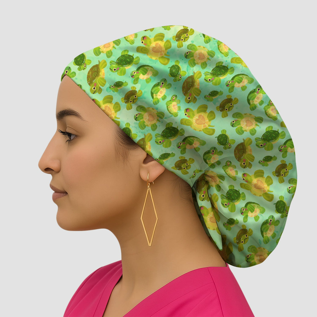 Green Sea Turtle Scrub Cap