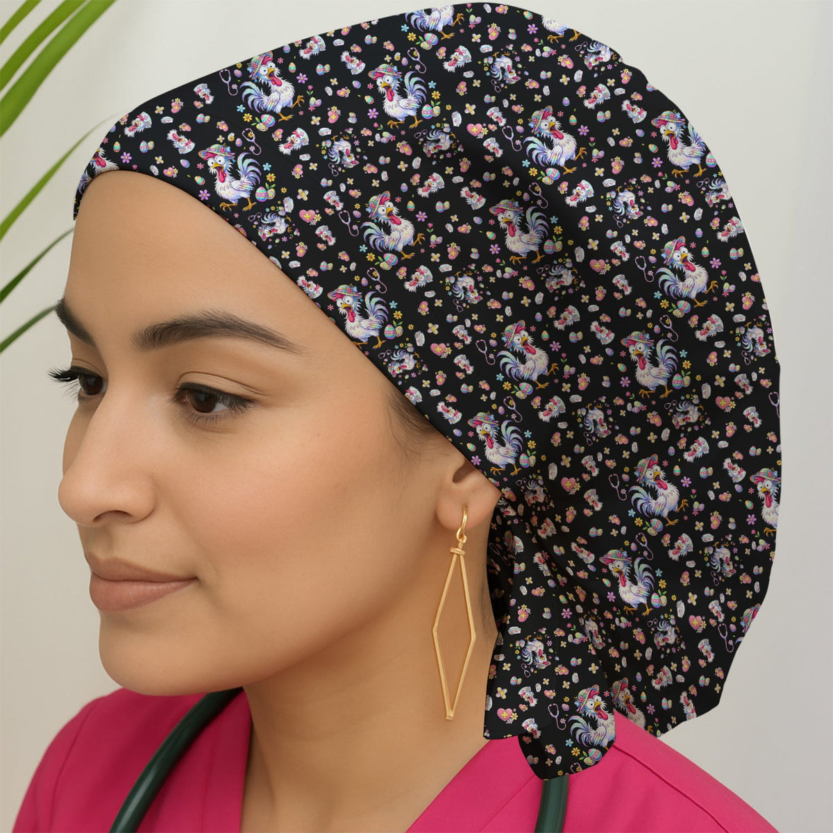 Nurse Chicken Scrub Cap - Easter Gift