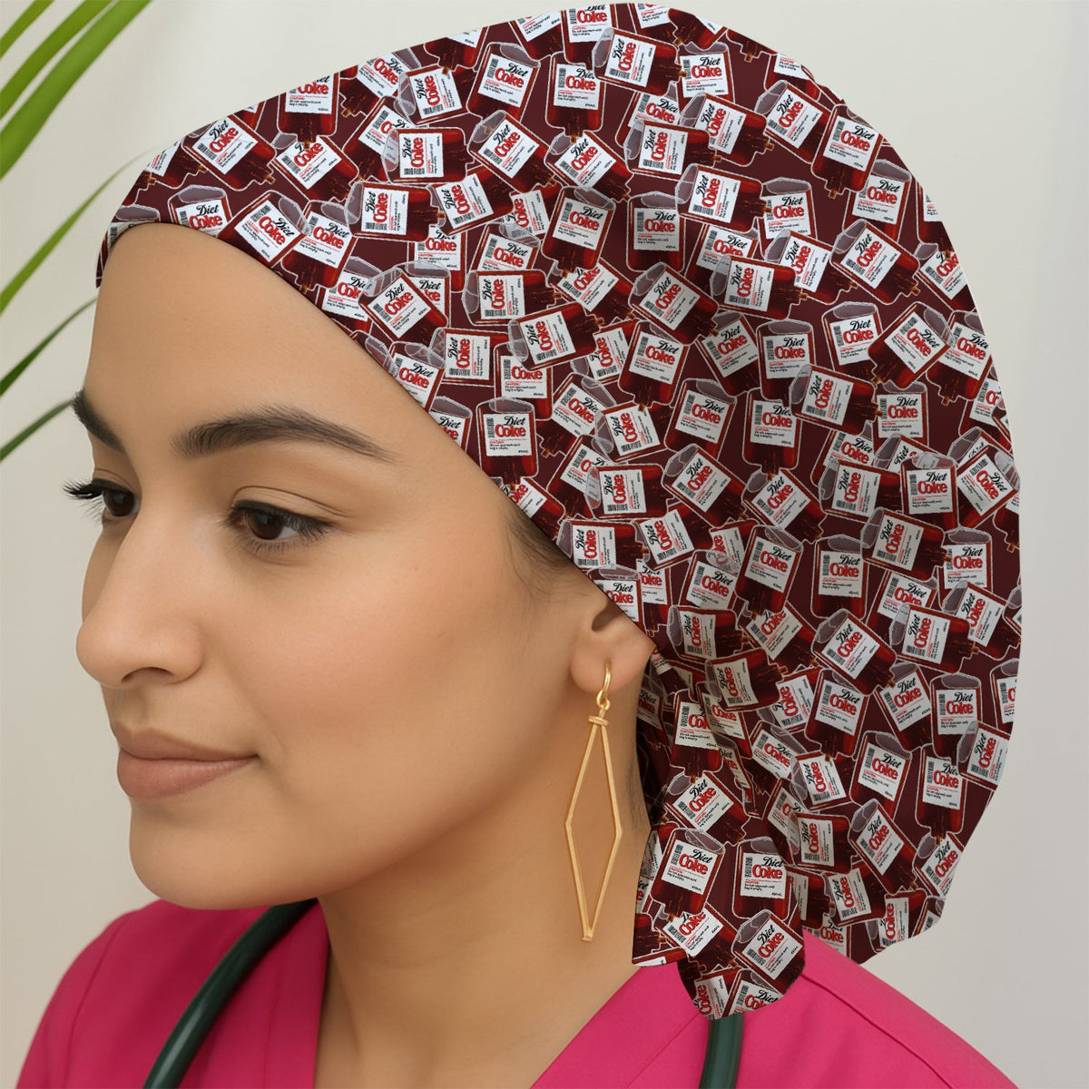 Vintage Soda Bottle Red Scrub Cap