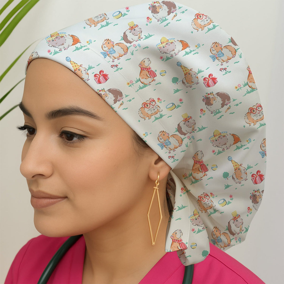Guinea Pig Party Scrub Cap