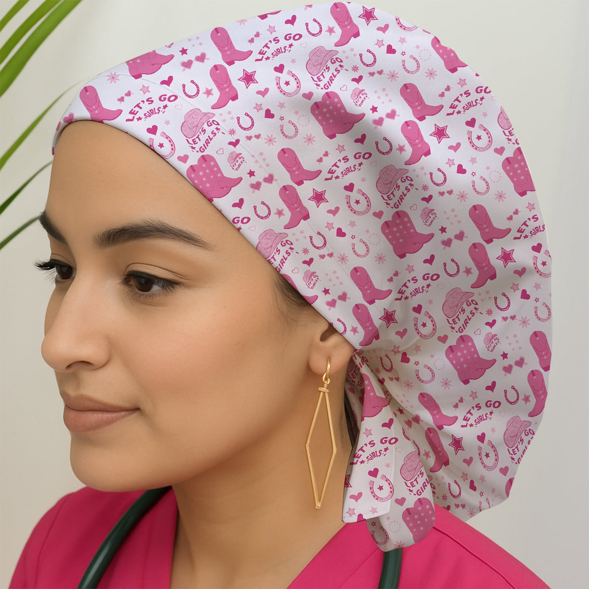 Doodle Love Hearts Scrub Cap