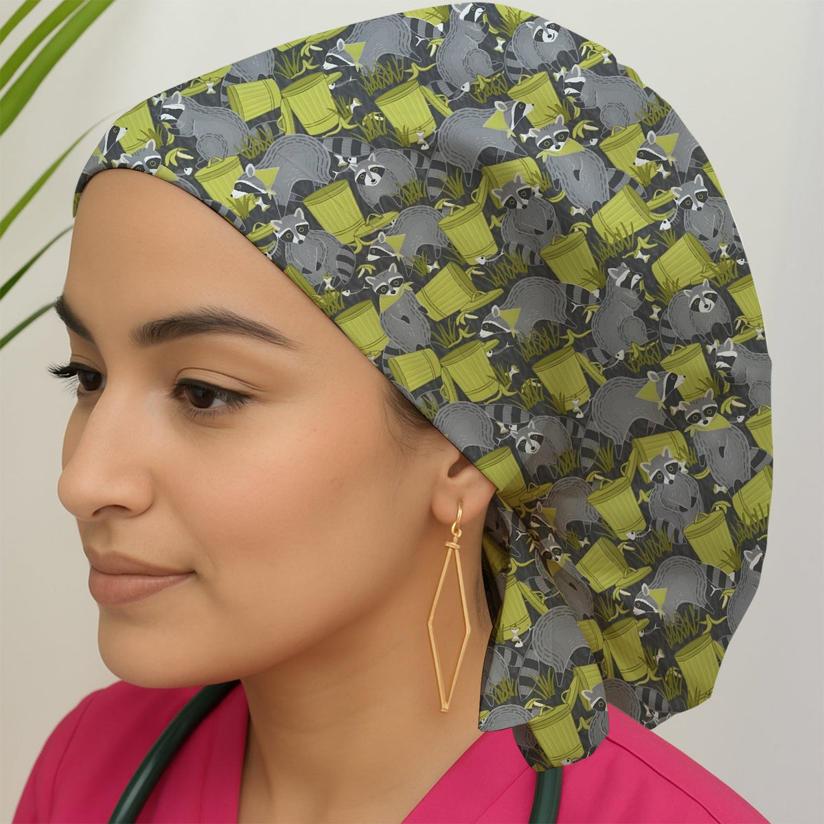 Raccoon Trash Panda Scrub Cap