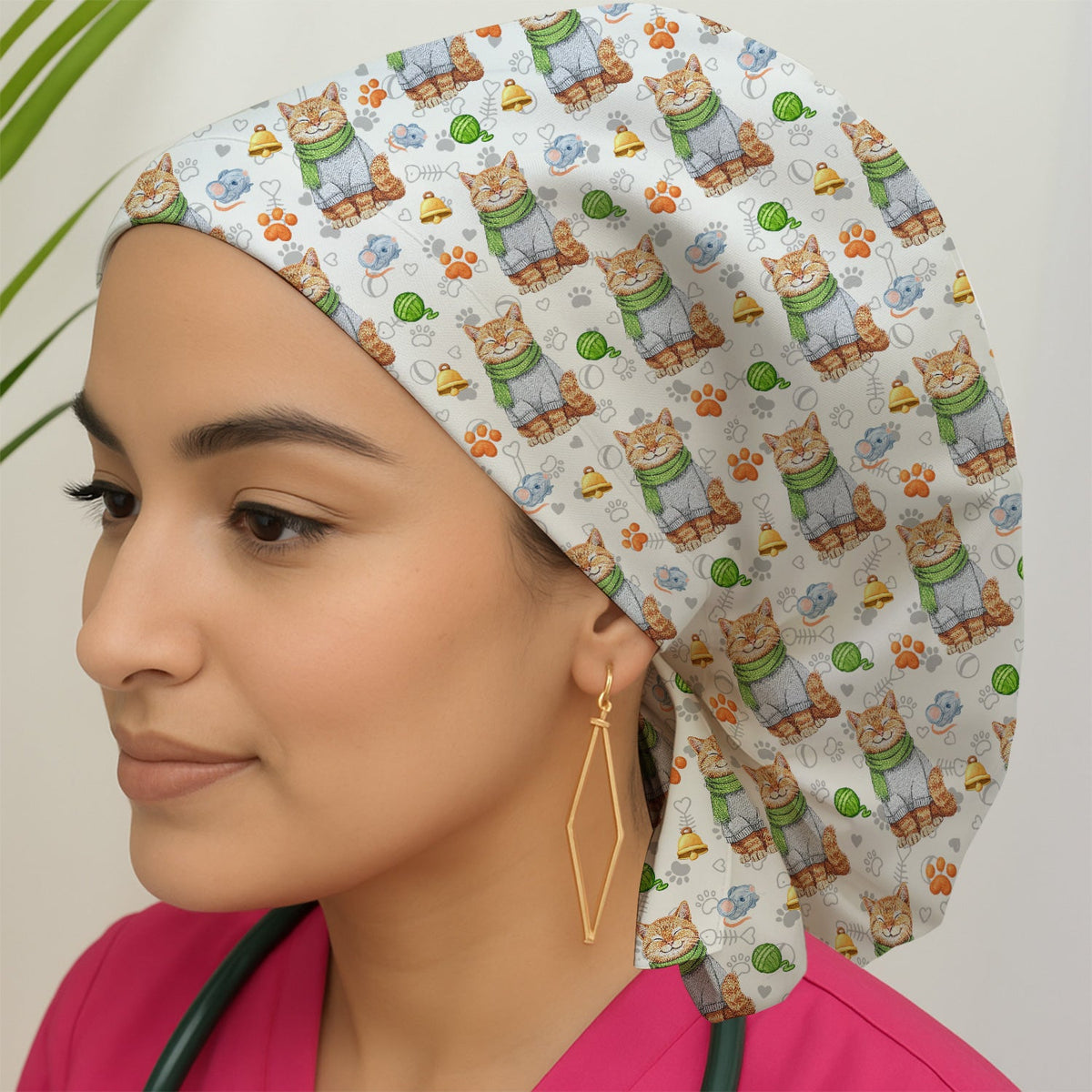 Adorable Cat Lover Scrub Cap