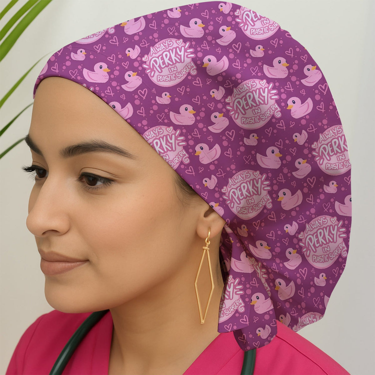 Always Perky Plastic Surgery Duck Scrub Cap